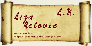 Liza Melović vizit kartica